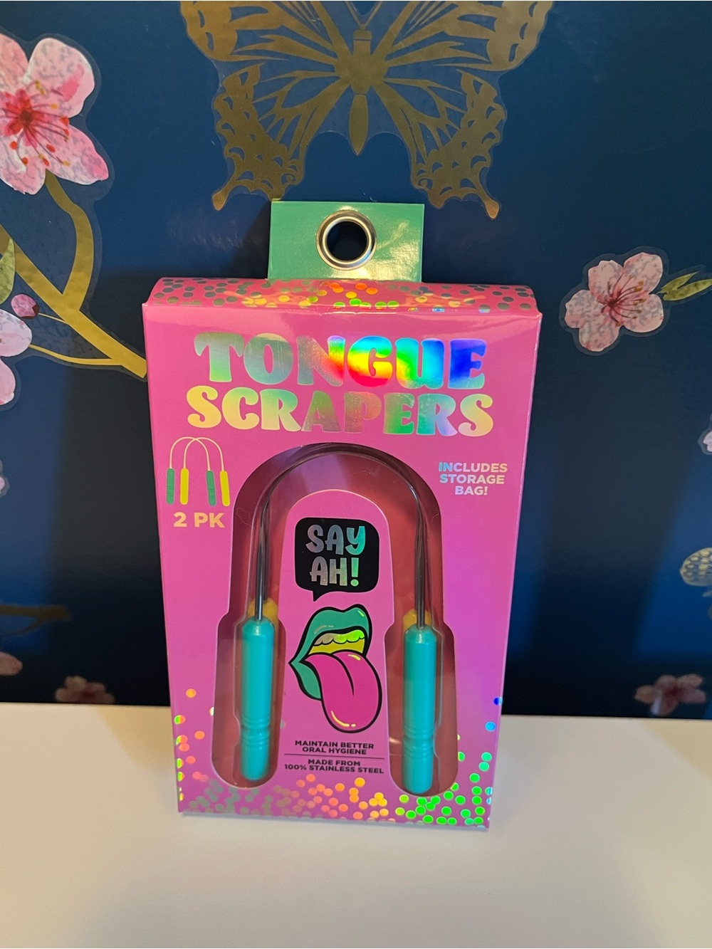 Tongue Scrapers 2-Pack - Pink & Teal